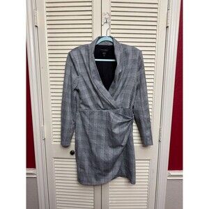 Donna Morgan Size: 10 Women Long Sleeve Dress Plaid Metallic Zip Work  Holiday